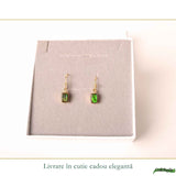 Cercei Argint 925 cu Ammolit Natural Dreptunghiular – Energie si Stralucire Vibranta