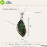 Colier Argint 925 cu Amolit Natural Delica – Prosperitate, Energie si Eleganta