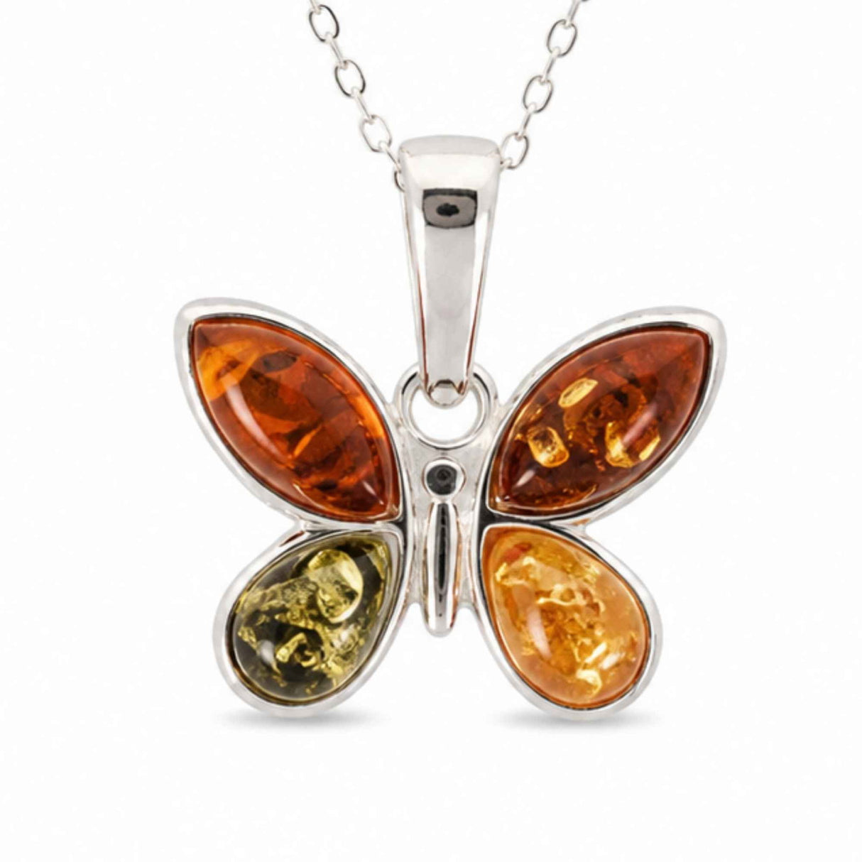Colier Argint 925 cu Chihlimbar Fluture – Feminitate si Energie Pozitiva