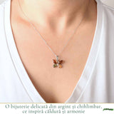 Colier Argint 925 cu Chihlimbar Fluture – Feminitate si Energie Pozitiva