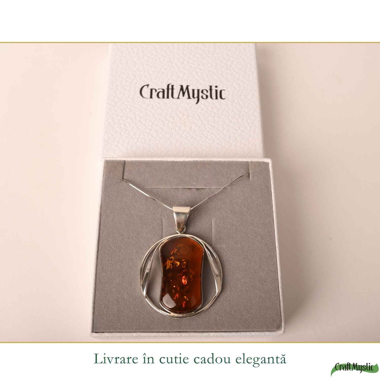 Colier Argint 925 cu Chihlimbar – Eleganta Naturala si Energie Solara