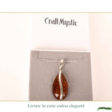 Colier Argint 925 cu Chihlimbar Lacrima – Protectie, Caldura si Eleganta Naturala