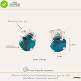Cercei Argint 925 cu Crisocola Brut Natural – Calm si Feminitate Autentica