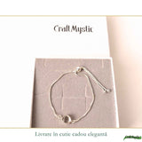 Bratara Argint 925 cu Herkimer Natural Neuniform – Claritate si Intuitie Autentica