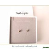 Cercei Argint 925 cu Cuart Fumuriu Fatetat Rotund – Protectie si Echilibru