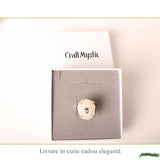 Inel Argint 925 cu Cuart Solar Neuniform – Energie Si Eleganta Naturala