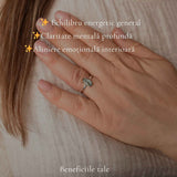 Inel Argint 925 cu Kianit Verde Fatetat – Echilibru si Eleganta Delicata