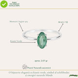Inel Argint 925 cu Kianit Verde Fatetat – Echilibru si Eleganta Delicata