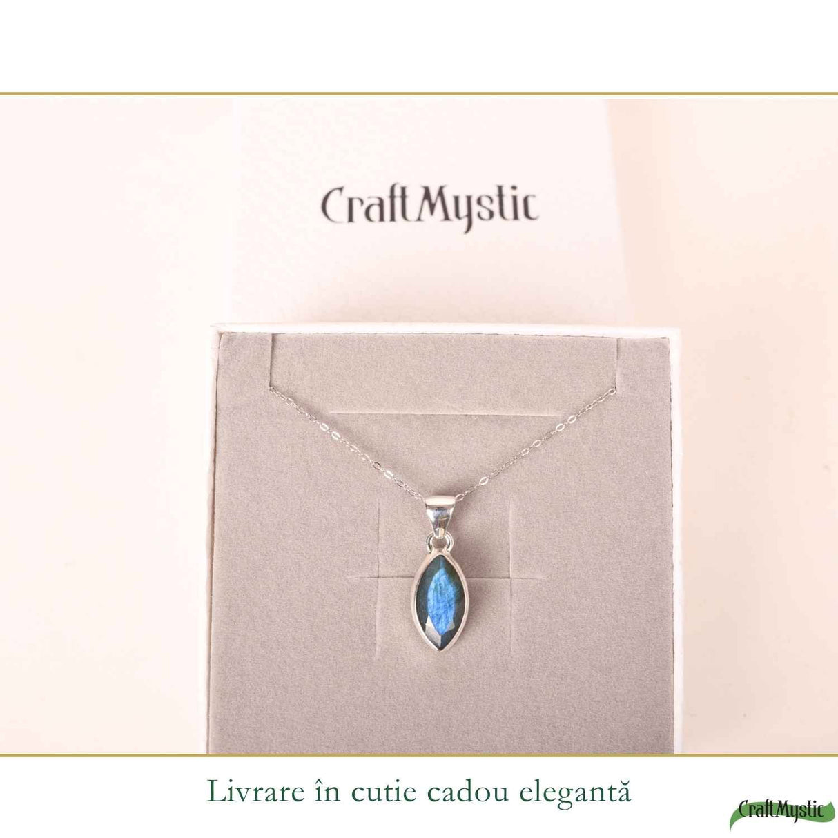 Colier Argint 925 cu Labradorit Fatetat Delicat – Intuitie si Protectie