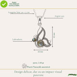 Colier Argint 925 in forma de Fluture cu Labradorit – Transformare si Intutie