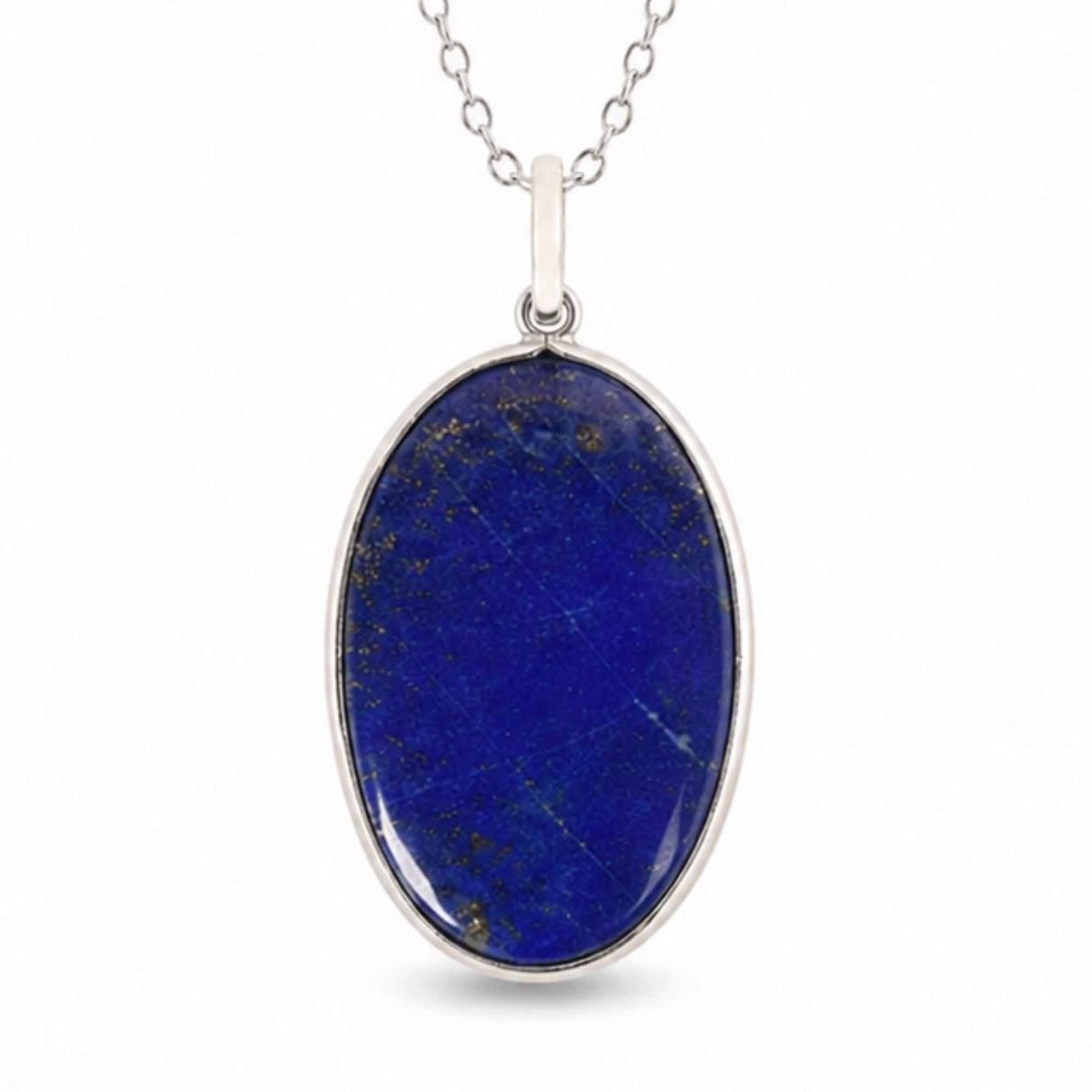 Colier argint 925 cu Lapis Lazuli oval – Claritate mentala si comunicare autentica