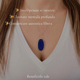 Colier argint 925 cu Lapis Lazuli oval – Claritate mentala si comunicare autentica