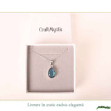 Colier Argint 925 cu Labradorit Fatetat Lacrima – Intuitie si Eleganta
