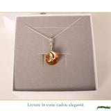 Colier argint 925 rotund cu chihlimbar natural - Energie solara si echilibru