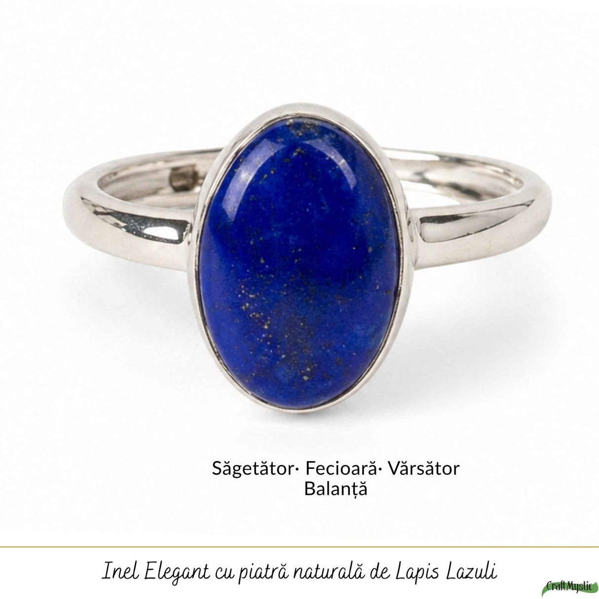 Inel argint 925 cu Lapis Lazuli oval – claritate si eleganta autentica