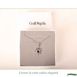 Colier argint 925 cu Lapis Lazuli soare – Claritate mentala si energie pozitiva