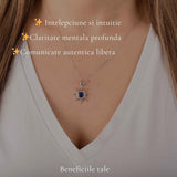 Colier argint 925 cu Lapis Lazuli soare – Claritate mentala si energie pozitiva