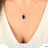 Colier argint 925 cu Lapis Lazuli neuniform – Claritate mentala si autenticitate