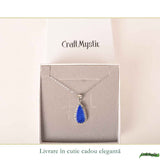 Colier argint 925 cu Lapis Lazuli forma de lacrima – Claritate mentala si echilibru interior