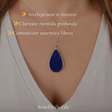 Colier argint 925 cu Lapis Lazuli lacrima – Claritate mentala si echilibru interior