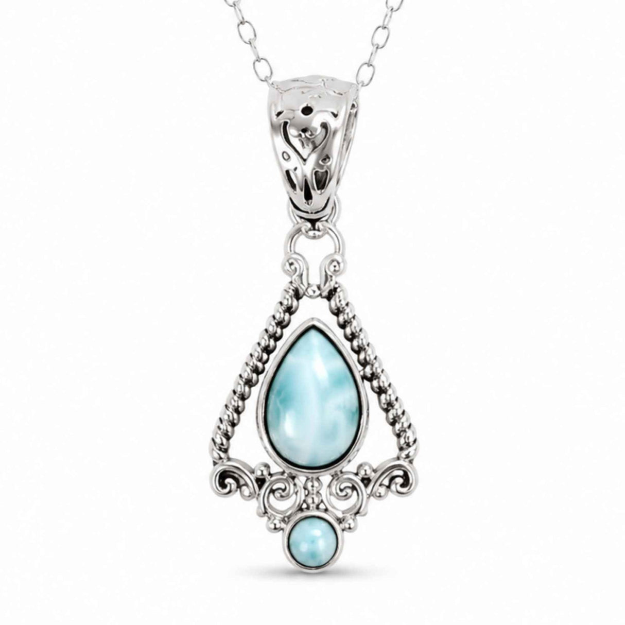 Colier Argint 925 cu Larimar – Calm si Energie Feminina