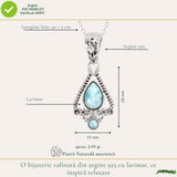 Colier Argint 925 cu Larimar – Calm si Energie Feminina