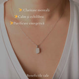 Colier Argint 925 cu Selenit – Claritate si Echilibru Spiritual