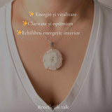 Colier Argint 925 cu Cuart Solar – Energie Pozitiva si Vitalitate