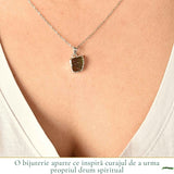 Colier Argint 925 cu Moldavit Brut Neuniform – Energie si Transformare