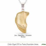 Colier Argint 925 cu Piatra Desertului Libian Brut – Claritate si Energie Solara