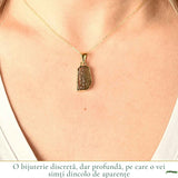 Colier Moldavit Brut Neuniform din Argint 925 Placat Aur – Transformare si Claritate