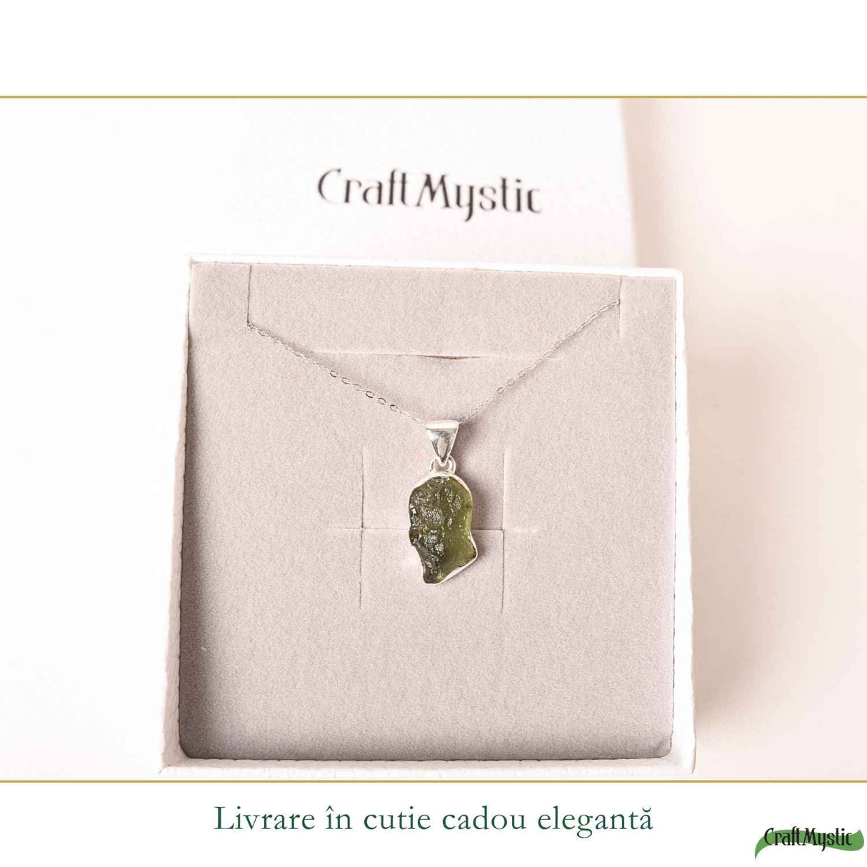 Colier argint 925 cu moldavit brut neregulat – energie si claritate interioara