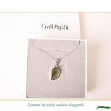 Colier argint 925 cu moldavit brut neuniform – claritate si transformare interioara
