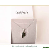 Colier Moldavit Brut Neuniform Argint 925 – Transformare si Claritate Interioara