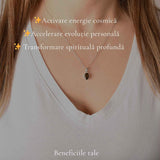 Colier Argint 925 cu Moldavit Fatetat Oval – Claritate si Transformare