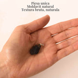 Colier Argint 925 cu Moldavit natural brut 2.9 g - o ancora simbolica pentru transformare blanda