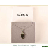 Colier Argint 925 cu Moldavit si Opal Etiopian – Intuitie si Transformare