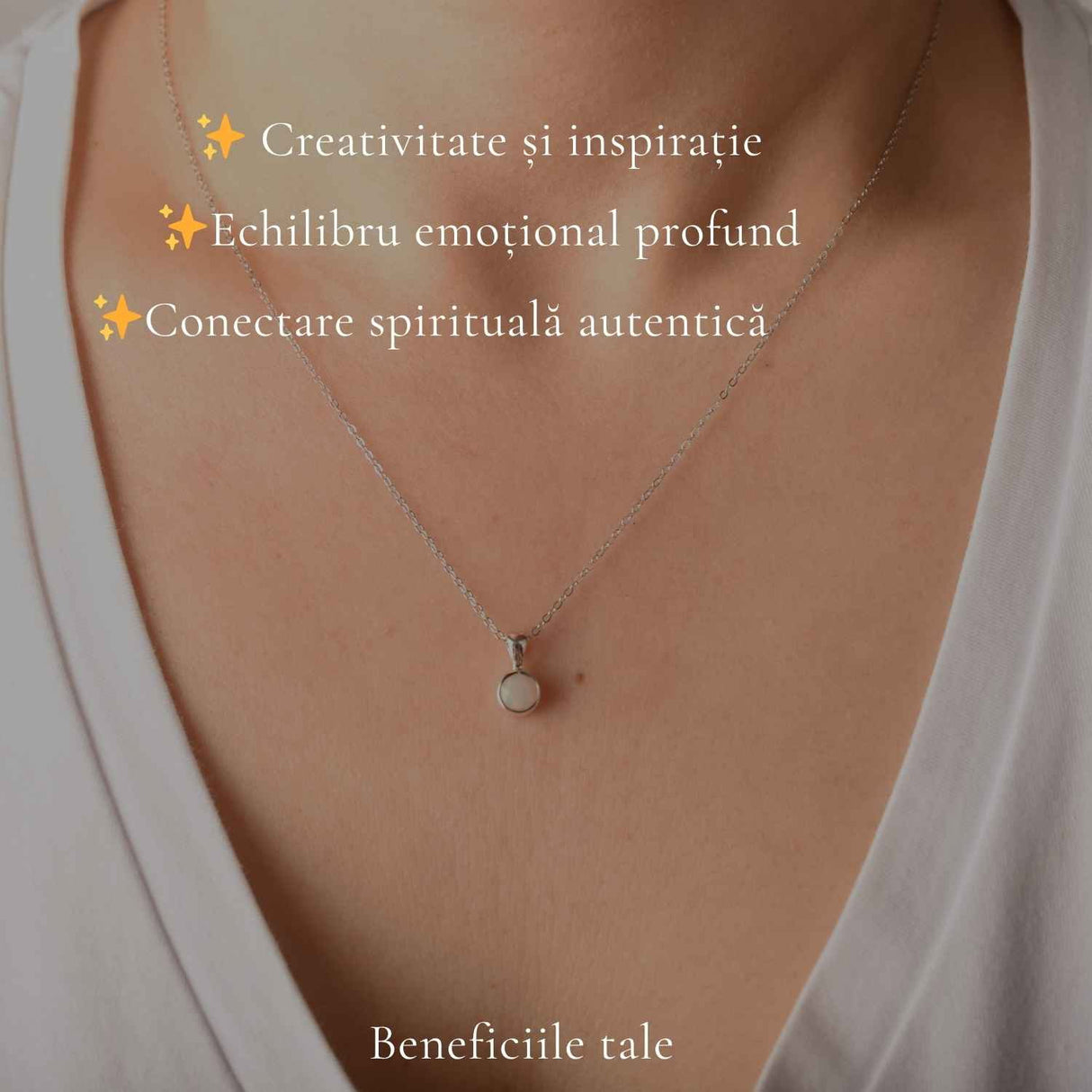 Colier Argint 925 cu Opal Etiopian Rotund – Energie Pozitiva si Claritate Interioara