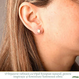 Cercei Argint 925 cu Opal Etiopian Natural – Eleganta si Energie Luminoasa