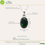 Colier Argint 925 cu Opal Negru Oval – Eleganta si Protectie Energetica