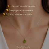 Colier Peridot Oval din Argint 925 – Prosperitate si Energie Pozitiva