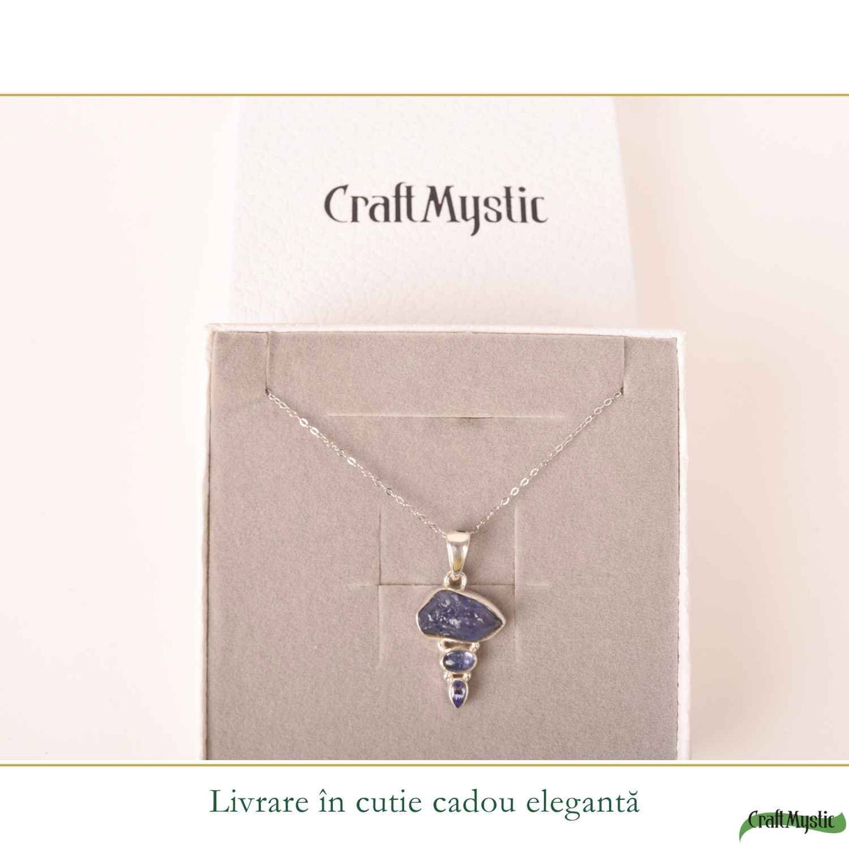 Colier Argint 925 cu Triplu Tanzanit – Claritate, Intuitie si Echilibru Interior