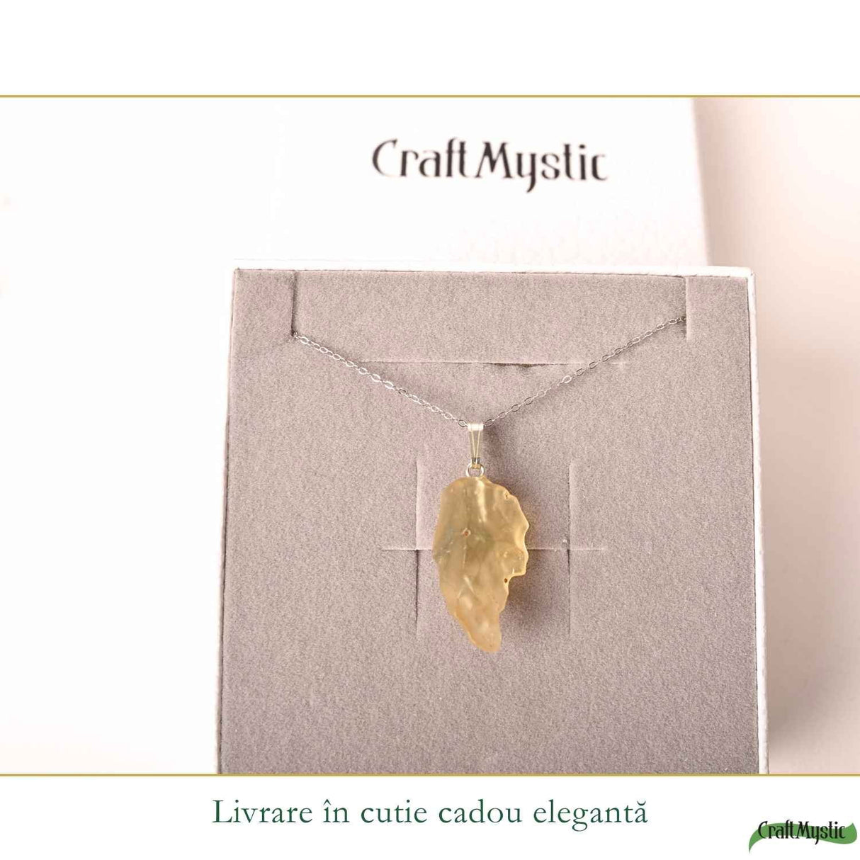 Colier Argint 925 cu Piatra Desertului Libian – Protectie si Energie Interioara