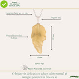 Colier Argint 925 cu Piatra Desertului Libian – Protectie si Energie Interioara