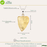 Colier Argint 925 cu Piatra Desertului Libian Brut – Claritate si Protectie Energetica