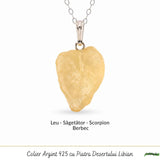Colier Argint 925 cu Piatra Desertului Libian – Protectie si Claritate