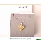 Colier Argint 925 cu Piatra Desertului Libian Neuniforma – Claritate si Protectie