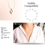 Colier Argint 925 cu Piatra Lunii Fatetat gr 3.18