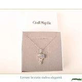 Colier Argint 925 cu Tripla Piatra Lunii – Intuitie si Echilibru Emotional
