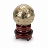 Sfera din Pirita Naturala Premium cu Suport – Prosperitate si Protectie Energetica